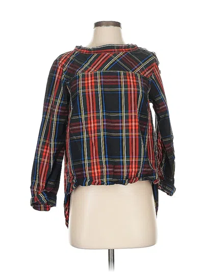 Pre-owned Jcrew 3/4 Sleeve T-shirt In Red