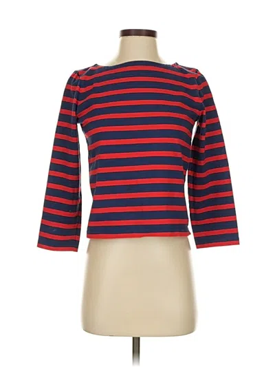 Pre-owned Jcrew 3/4 Sleeve T-shirt In Red