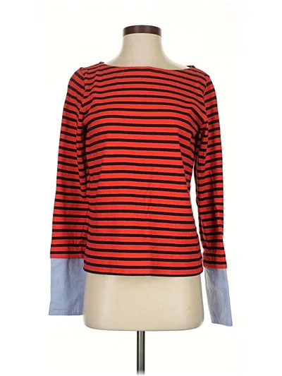 Pre-owned Jcrew 3/4 Sleeve T-shirt In Red