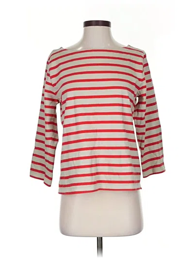 Pre-owned Jcrew 3/4 Sleeve T-shirt In Red