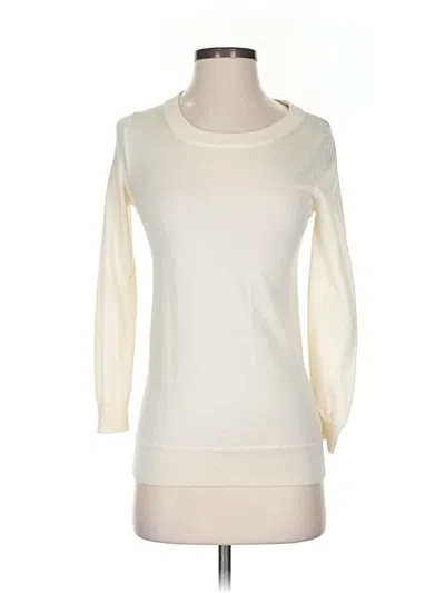 Pre-owned Jcrew 3/4 Sleeve T-shirt In White