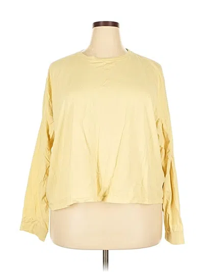 Pre-owned Jcrew 3/4 Sleeve T-shirt In Yellow