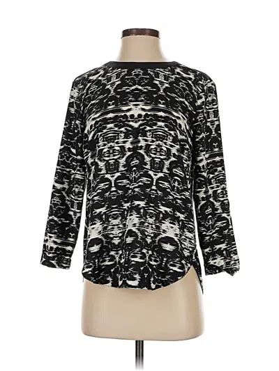 Pre-owned Jcrew 3/4 Sleeve Top Black Boatneck Tops