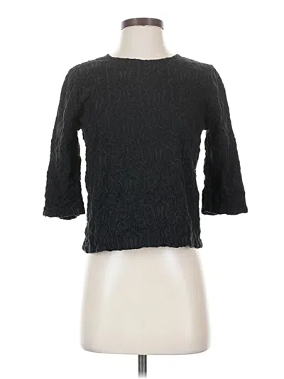 Pre-owned Jcrew 3/4 Sleeve Top Black Boatneck Tops