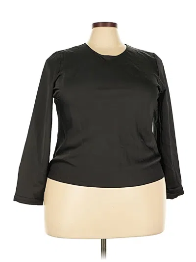 Pre-owned Jcrew 3/4 Sleeve Top Black Mock Neckline Tops