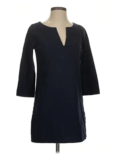 Pre-owned Jcrew 3/4 Sleeve Top Black Open Neckline Tops