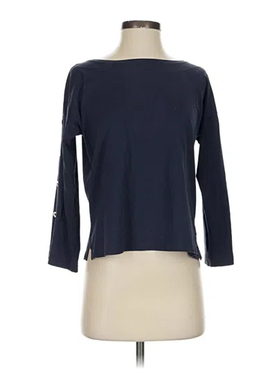 Pre-owned Jcrew 3/4 Sleeve Top Blue Boatneck Tops