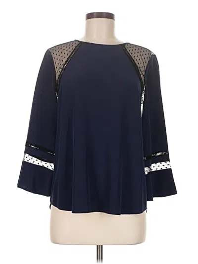 Pre-owned Jcrew 3/4 Sleeve Top Blue Boatneck Tops