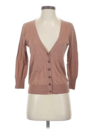 Jcrew 3/4 Sleeve Top Brown Plunge Neckline Tops