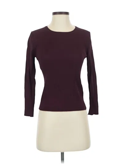 Pre-owned Jcrew 3/4 Sleeve Top Burgundy Boatneck Tops