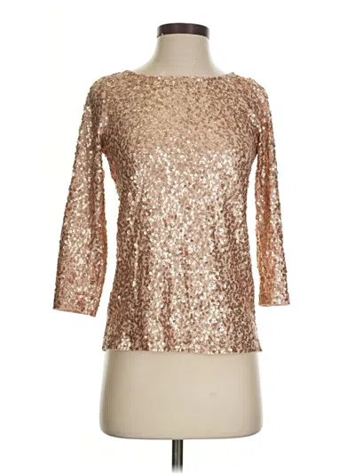 Pre-owned Jcrew 3/4 Sleeve Top Gold Boatneck Tops