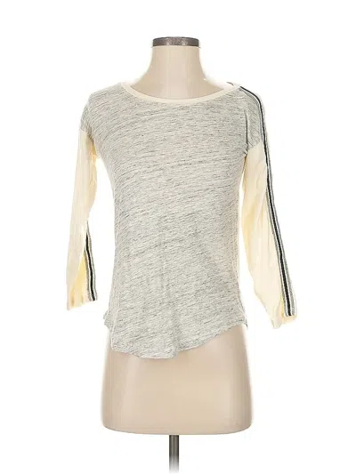 Pre-owned Jcrew 3/4 Sleeve Top Gray Boatneck Tops