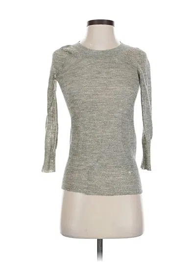 Pre-owned Jcrew 3/4 Sleeve Top Gray Boatneck Tops