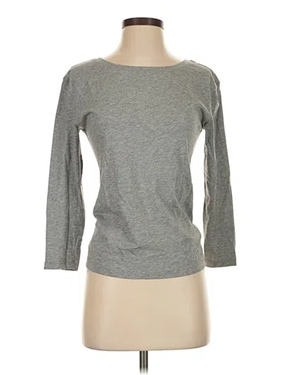 Pre-owned Jcrew 3/4 Sleeve Top Gray Boatneck Tops