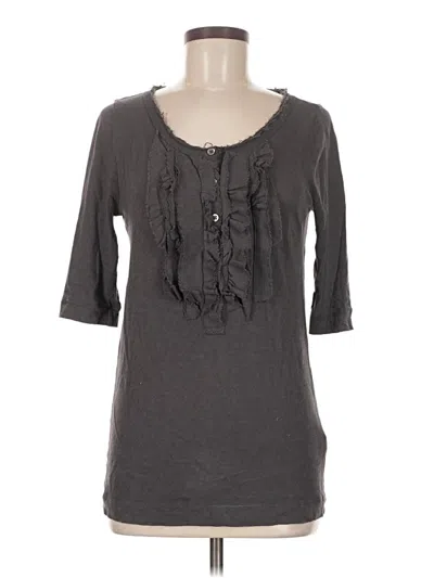 Pre-owned Jcrew 3/4 Sleeve Top Gray Sweetheart Neckline Tops