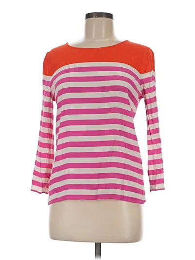 Pre-owned Jcrew 3/4 Sleeve Top Orange Boatneck Tops