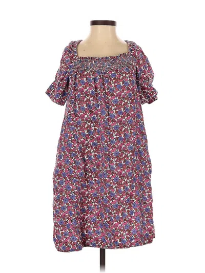 Pre-owned Jcrew 3/4 Sleeve Top Purple Strapless Neckline Tops