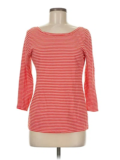 Pre-owned Jcrew 3/4 Sleeve Top Red Boatneck Tops