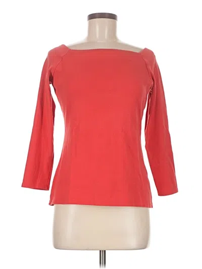 Pre-owned Jcrew 3/4 Sleeve Top Red Boatneck Tops
