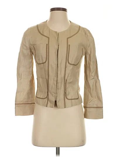 Pre-owned Jcrew 3/4 Sleeve Top Tan Square Neckline Tops