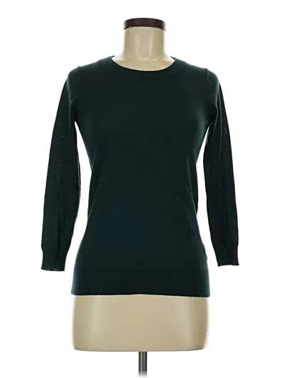Pre-owned Jcrew 3/4 Sleeve Top Teal Boatneck Tops In Blue