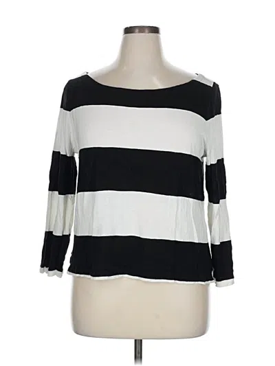 Pre-owned Jcrew 3/4 Sleeve T-shirt In Black