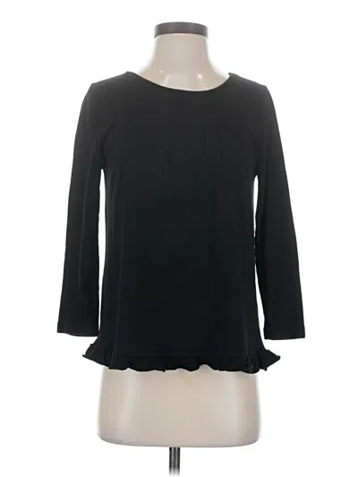 Pre-owned Jcrew 3/4 Sleeve T-shirt In Black