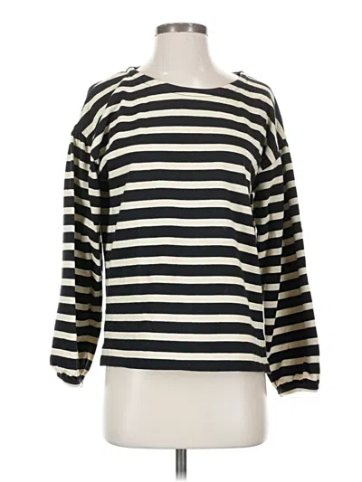 Pre-owned Jcrew 3/4 Sleeve T-shirt In Black