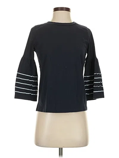 Pre-owned Jcrew 3/4 Sleeve T-shirt In Black