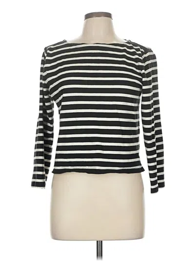 Pre-owned Jcrew 3/4 Sleeve T-shirt In Black
