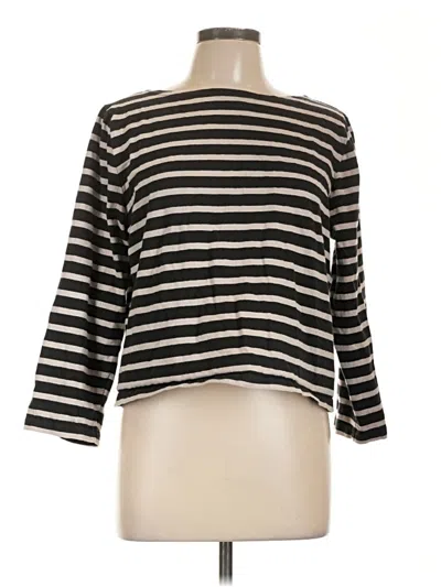 Pre-owned Jcrew 3/4 Sleeve T-shirt In Black