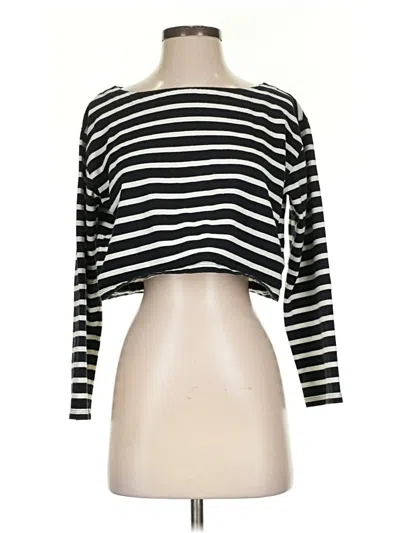 Pre-owned Jcrew 3/4 Sleeve T-shirt In Black