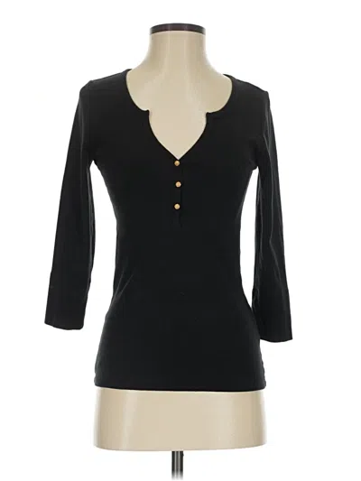 Pre-owned Jcrew 3/4 Sleeve T-shirt In Black