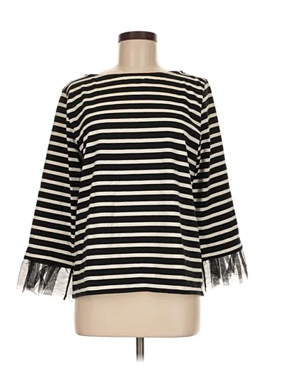 Pre-owned Jcrew 3/4 Sleeve T-shirt In Black