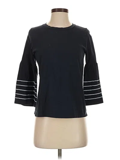 Pre-owned Jcrew 3/4 Sleeve T-shirt In Black