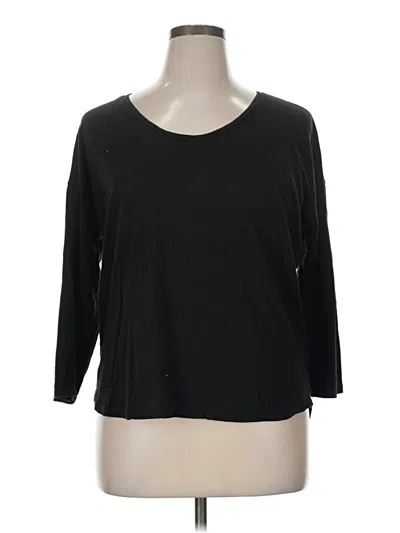 Pre-owned Jcrew 3/4 Sleeve T-shirt In Black