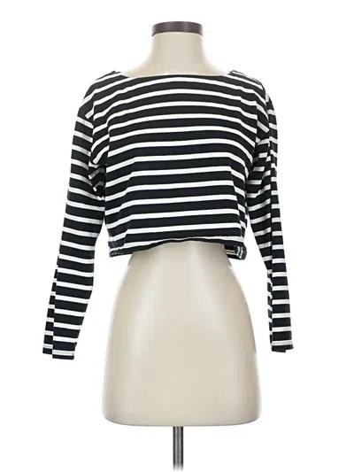Pre-owned Jcrew 3/4 Sleeve T-shirt In Black