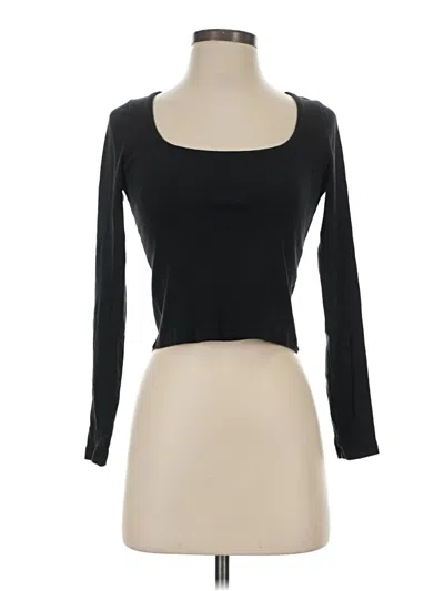 Pre-owned Jcrew 3/4 Sleeve T-shirt In Black