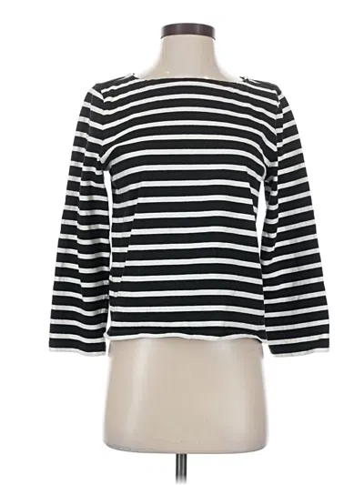 Pre-owned Jcrew 3/4 Sleeve T-shirt In Black