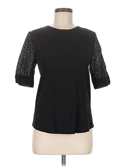Pre-owned Jcrew 3/4 Sleeve T-shirt In Black