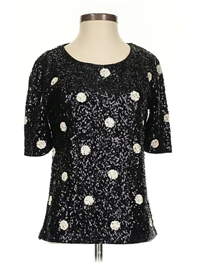 Pre-owned Jcrew 3/4 Sleeve T-shirt In Black