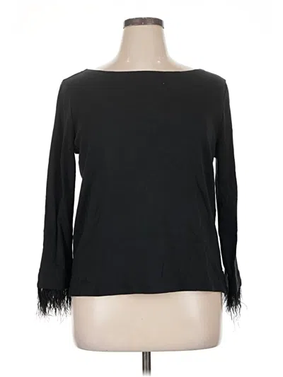 Pre-owned Jcrew 3/4 Sleeve T-shirt In Black