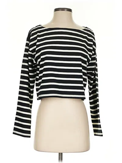 Pre-owned Jcrew 3/4 Sleeve T-shirt In Black