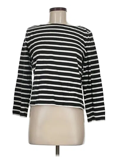 Pre-owned Jcrew 3/4 Sleeve T-shirt In Black