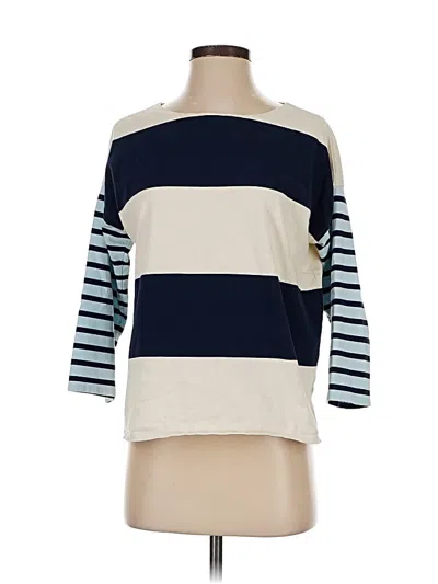 Pre-owned Jcrew 3/4 Sleeve T-shirt In Blue