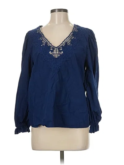 Pre-owned Jcrew 3/4 Sleeve T-shirt In Blue