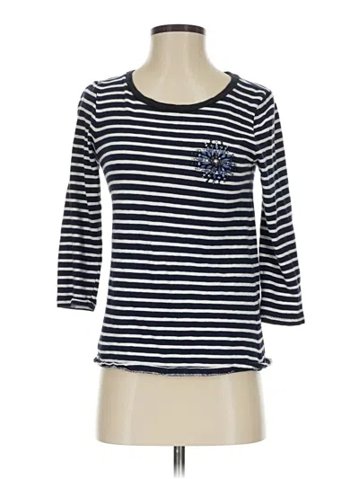 Pre-owned Jcrew 3/4 Sleeve T-shirt In Blue