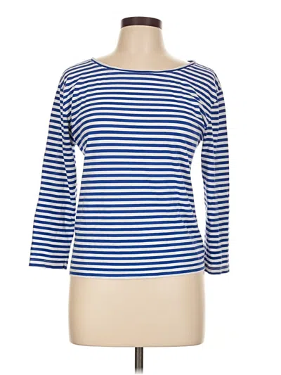 Pre-owned Jcrew 3/4 Sleeve T-shirt In Blue