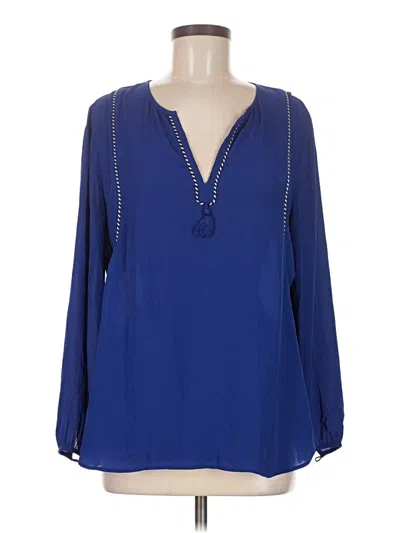 Pre-owned Jcrew 3/4 Sleeve T-shirt In Blue