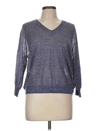 Pre-owned Jcrew 3/4 Sleeve T-shirt In Blue